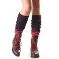 thumbnail image 4 of Moda de mujer Leggings de invierno botas calentador de pierna larga calcetines de punto de ganchillo calcetines cálidos hasta el muslo, 4 of 5