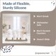thumbnail image 3 of Countertop and Vanity Tray - 11.7" Silicone Bathroom Tray, Flexible Dish Soap Holder for Kitchen, Bathroom Counter Organizer, Shower Toilet Tank Trays Décor Accessories, Sink Makeup Mat Oil, 3 of 5