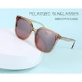 thumbnail image 3 of FEISEDY Women Oversized Vintage Polarized Sunglasses Square Cute Trendy Classic Simple Men B2758, 3 of 8