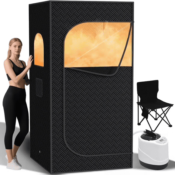 SXTSXT Portable Steam Sauna for Indoor Use, Black