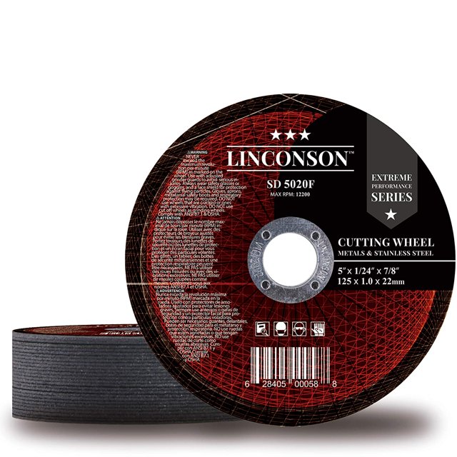 LINCONSON 25 Pack 5 Inch Cut Off Wheel for Metal & Stainless Steel Used On Angle Grinder 5”x1/24”x7/8" Flat Disc (SD 5020F)