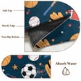 thumbnail image 4 of Sports Theme Round Area Rug 5ft Washable Large Round Rug for Living Room, Soft Non-Slip Circle Rugs for Dining Room, Cartoon Soccer Baseball Basketball Star Blue Carpet for Bedroom Entryway Office, 4 of 9