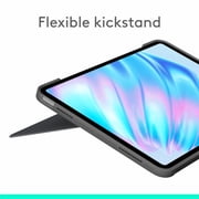 Logitech Combo Touch iPad Air 11-inch (M2 & M3), iPad Air (5th gen) Keyboard Case - Detachable backlit keyboard with kickstand, Oxford Gra