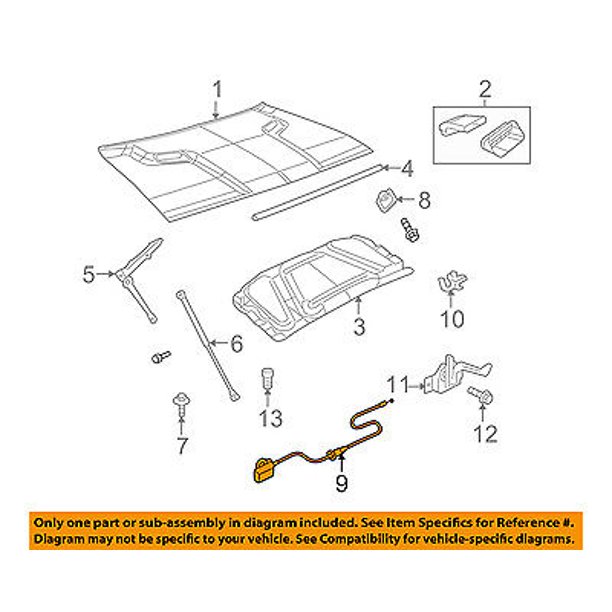 Dodge Chrysler Oem 2015 Challenger Hood Latch Lock Release Cable 68185113ab Walmart Com