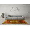 thumbnail image 3 of Ahgly Company Machine Washable Indoor Rectangle Persian Yellow Traditional Area Rugs, 7' x 9', 3 of 4