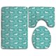 thumbnail image 1 of ABPHQTO Corgi Raza Silueta Florales Turquesa Juego de alfombras de baño de 3 piezas Alfombra de baño Alfombra de contorno y tapa de inodoro ABPHQTO Cont-CHAPPLE-39882, 1 of 2