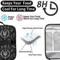 thumbnail image 4 of Cat and Skull Gothic Pattern Insulated Lunch Bag with Shoulder Strap and Bottle Holder,Bento School Lunch Bag Box,11x9.5x3.5 Inches, 4 of 5