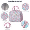 thumbnail image 4 of Lunch Bag Lunch Box for Women Reusable Insulated Lunch Bags,Water-Resistant Kawaii Pink Axolotl Cooler Lunch Tote Bag, Large Capacity for Work Travel Picnic, 4 of 6
