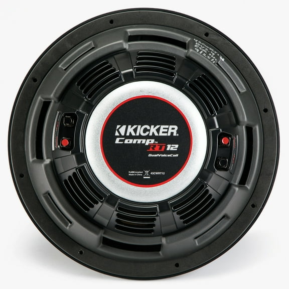Kicker CompRT Single 12 Inch 1000 Watt Max Dual 2 Ohm Shallow Slim Car Subwoofer