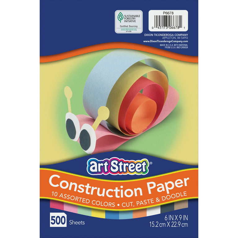 Construction Paper, 10 Assorted Colors, 9 x 12, 100 Sheets - PAC6504, Dixon Ticonderoga Co - Pacon
