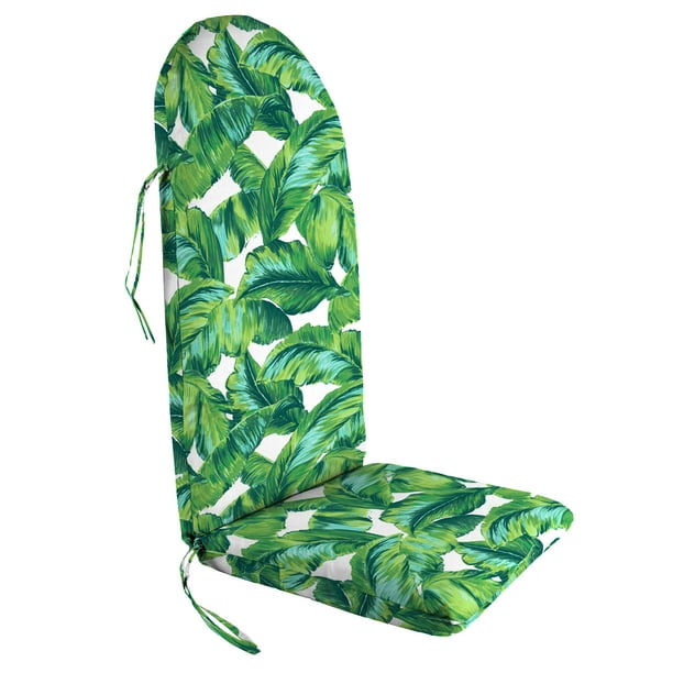 Mainstays Palm Leaves Outdoor Adirondack Chair Cushion, Green, 18" x 52