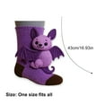thumbnail image 2 of OQRKI Animal Print Socks, 3D Knit Animal Socks, Hand Crocheted Double Layer Cotton Warm Socks, Cute Animal Themed Socks for Kids and Adults Purple, 2 of 7