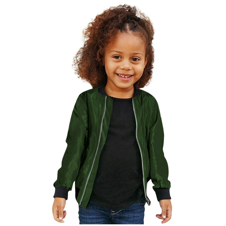 B91xZ Toddler Girl Clothes Autumn Boys Jacket Coat Windproof Outerwear Toddler Warm Kids Baby Girls With Pockets Girls Toddler Light Jackets