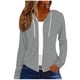 thumbnail image 3 of Chaqueta deportiva,Blusa informal de manga larga con capucha para mujer, de poliéster con cremallera frontal, cómoda para el hogar o el trabajo, sopatenor, 3 of 9