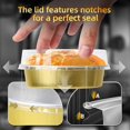 thumbnail image 4 of Mini Ramekins with Lids oz Disposable Aluminum Foil Cake Baking Tins Pans Creme Brulee Tart Pie Tins Silver Small Individual Round Containers Oven for Baking, 4 of 7