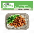 thumbnail image 5 of (200 Pack) EcoQuality 29oz Disposable Bowls - Rectangular Compostable Sugarcane Fiber Biodegradable Paper Bowls Eco-Friendly Oblong Take Out Food Containers, Food Storage, Microwave Safe, Meal Prep, 5 of 8