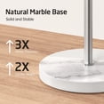 thumbnail image 3 of Free Standing Towel Racks For Bathroom With Weighted Marble Base  40-inch Floor Rack Stand 3 Swivel Bars 18/8 Stainless Steel Brushed Finish Bth219-2, 3 of 8