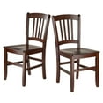 thumbnail image 5 of Winsome Shaye 3-Piece Dining Set, Table & 2 Slat Back Chairs, Walnut Finish, 5 of 8