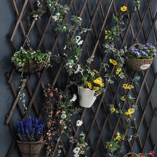 Wooden Retractable Plant Climbing Frame Trellis Stand Garden Balcony Vine Frame Decorations