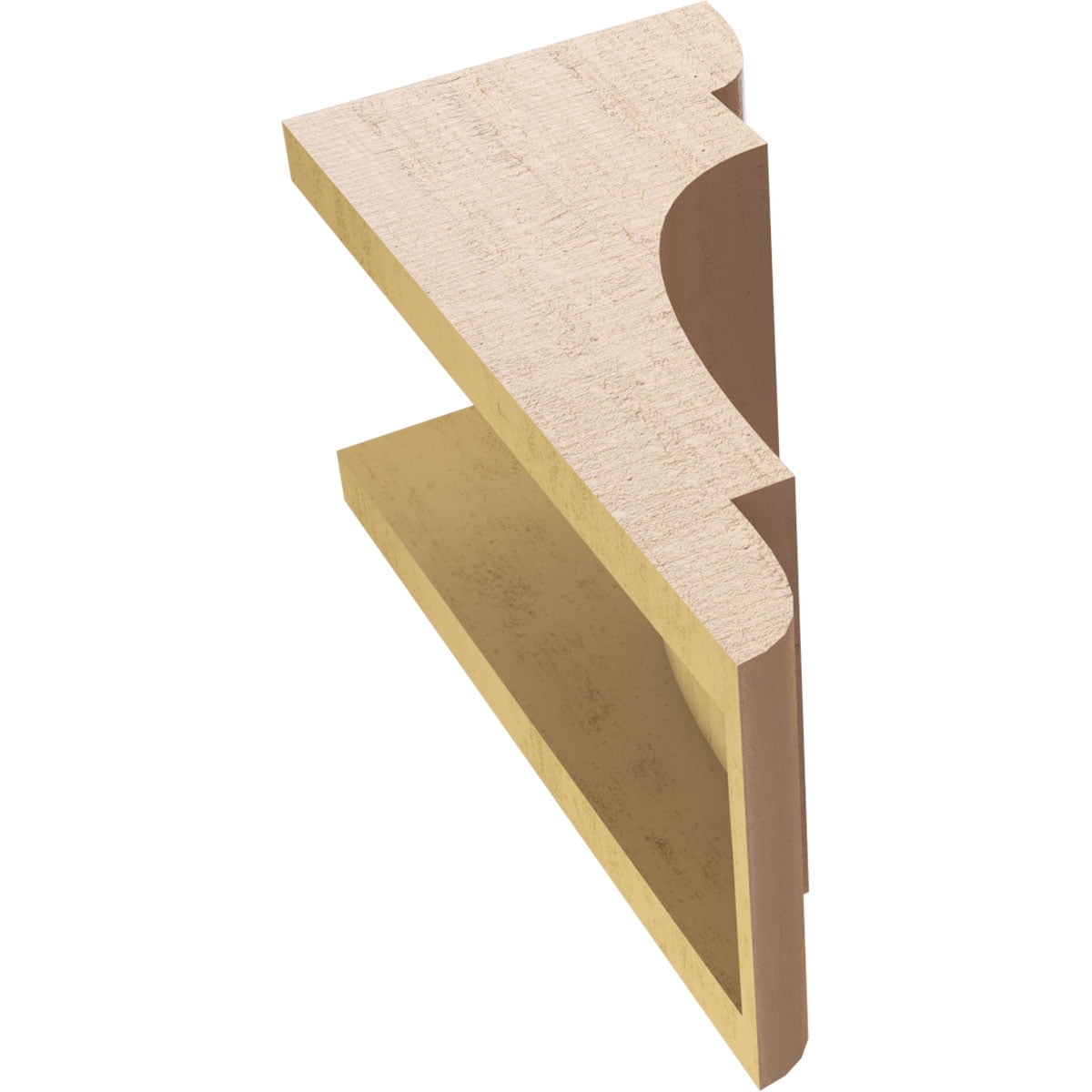 7"W x 7"D x 14"H Wide New Brighton Rough Cedar Woodgrain TimberThane Corbel, Primed Tan