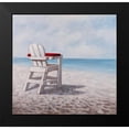 thumbnail image 2 of Atelier B Art Studio 12x12 Black Modern Framed Museum Art Print Titled - White Beach Chair, 2 of 5