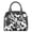 Black and White-Cow Print, variant on Dog Printed Satchel Handbag Waterproof Leather Tote Handbag Satchel Bags with Adjustable Strap Large Capacity Shoulder Crossbody Bag Satchel Purse with Just A Girl Who Loves Dogs