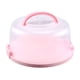 thumbnail image 1 of Caja portátil para guardar pasteles, bandeja para servir huevos, soporte para pasteles con tapa, recipiente para pasteles para Picnic, frutas, cocina , redondo rosa Macarena portador de pastel, 1 of 8