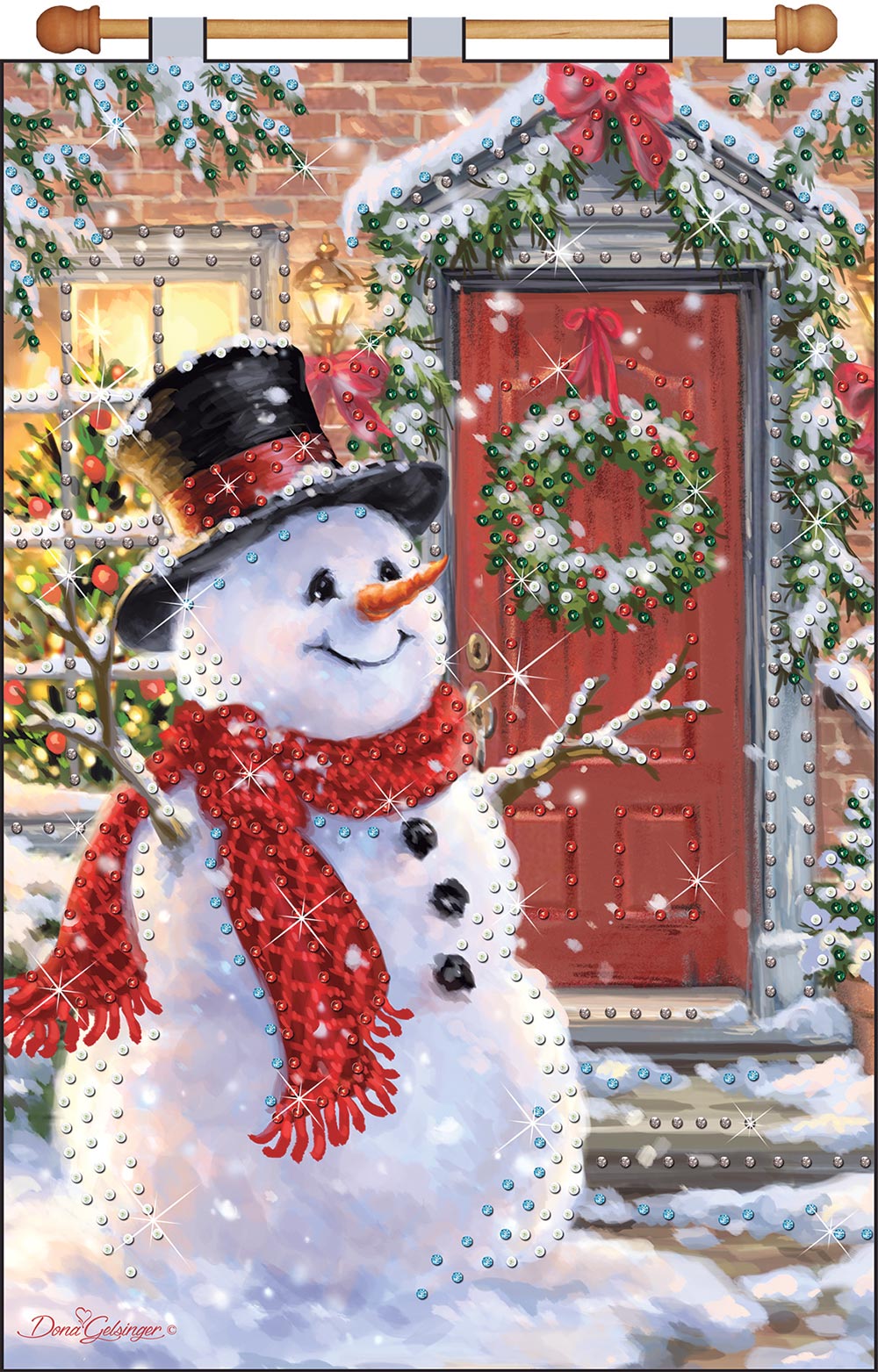 Holiday classics merry christmas plaid farmhouse festive fabric shower curtain Design Works Snowman At Door Felt Sequin Banner Kit - Walmart.com - Walmart.com