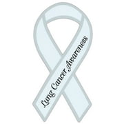 Ribbon Shaped Awareness Support Magnet - Lung Cancer - Cars, Trucks, SUVs, Refrigerators