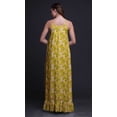 thumbnail image 3 of Bimba Robe de Nuit à Bretelles Spaghetti Fleur Aquarelle Jaune2 pour Femmes, Petite Taille, 3 of 5