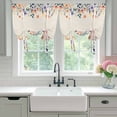 thumbnail image 4 of Spring Floral Balloon Curtains for Bedroom/Front Door/Bathroom, Elegant Flowers Farmhouse Botanical Rustic Tie Up Curtains 63 Inch Length Light Filtering Kitchen Curtains Shades for Windows 46"x63", 4 of 8