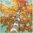 thumbnail image 2 of Unique Loom Outdoor Botanical Collection Area Rug - Autumn (10' Square Multi/Red), 2 of 8