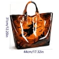 thumbnail image 2 of CHJK Personalized Witch Print PVC Handbags for Women, Halloween Waterproof Large Capacity Tote Bag for Halloween Party, 2 of 7