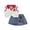 Red, variant on BemeyourBBs Toddler Baby Girl Summer Clothes Kids Baby Girl 2 Piece Cherry Denim Outfits Cherry Decor Lapel V-Neck Tank Vest Tops Jeans Denim Shorts Skirt Skorts Set