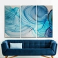 thumbnail image 4 of Alcohol Ink Wall Decor, Abstract Art, Blue Marble Wall Art, Modern Wall Decor, Modern Marble Art, Marble Canvas Art, Blue Canvas, Canvas Wall Decor - 3P-Natural Framed, 4 of 9