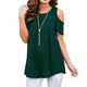 thumbnail image 3 of Qarigey Blusa informal de manga corta con cuello y hombros descubiertos para mujer Prendas para la parte del cuerpo veinticuatro Qarigey AP003083-19, 3 of 5