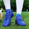 thumbnail image 3 of Boys Football Shoes - Kids Soccer Cleats Low Top with Detachable Studs Youth Training Sneakers Strap Outdoor Sports Footwear for Ages 5-14(Purple/36), 3 of 3