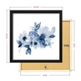 thumbnail image 4 of ArtbyHannah 4 Pack 10x10 Blue Wall Art Framed with Black Frames and Flower Print for Gallery Walls Home or Bathroom Decoration, 4 of 10