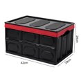 thumbnail image 4 of Cajas De Bolsas De Basura Contenedor de caja de almacenamiento para maletero de coche, organizador de pesca para acampar al aire libre (negro) Likrtyny Libre de BPA, 4 of 5