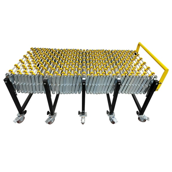 61" to 236" Portable Flexible Expandable Conveyor ABS Skate Wheels Wheel Rolling Conveyor