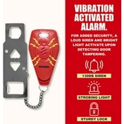 Securityman Portable Door Lock with Alarm - Red