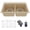 Bisque, variant on Karran Drop-in Quartz Composite 33 in. 1-Hole 50/50 Double Bowl Kitchen Sink Kit in Black
