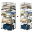 thumbnail image 1 of Cesta organizadora de armario Yociyoga, 4 niveles, apilable, negra, 1 of 9