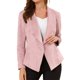 thumbnail image 1 of Chaqueta de gamuza sintética para mujer Cárdigan de outwear drapeado con solapa frontal abierta Rosa XL, 1 of 5