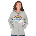 thumbnail image 3 of Friend Zone Funny LGBTQ Cute Rainbow Zip Hoodie Sweatshirt Women Brisco Brands M, 3 of 6