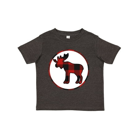

Inktastic Moose Buffalo Plaid Silhouette Gift Toddler Boy or Toddler Girl T-Shirt