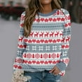 thumbnail image 2 of Womens Long Sleeve Christmas Tops Workout Shirts Print Sweatshirt Casual Pullover Holiday Graphic Tees Blouses, 2 of 6