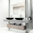 thumbnail image 4 of VIGO Matte Shell Sottile Glass Rectangular Vessel Bathroom Sink in Black with Cass Faucet and Pop-Up Drain in Brushed Nickel-VGT2047, 4 of 14