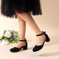 thumbnail image 5 of DREAM PAIRS Kids' Mary Jane Pumps Girls' Low Block Heel Dress Shoes with Hook-and-Loop Strap Comfortable Non-Slip Party Shoes, 5 of 6