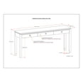thumbnail image 4 of Simpli Home Cosmopolitan 60 inch Wide Solid Wood Contemporary Wide Console Sofa Table in Mahogany Brown, 4 of 7